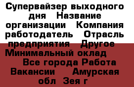 Супервайзер выходного дня › Название организации ­ Компания-работодатель › Отрасль предприятия ­ Другое › Минимальный оклад ­ 5 000 - Все города Работа » Вакансии   . Амурская обл.,Зея г.